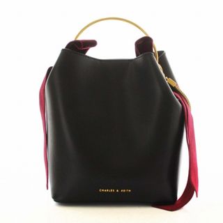 アザー(other)のCHARLES & KEITH ショルダーバッグ 2WAY S 黒 ボルドー(ハンドバッグ)