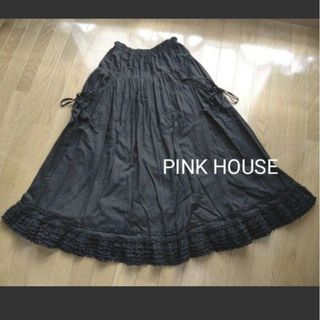 ピンクハウス(PINK HOUSE)のPINK HOUSE レースフリル使いロングスカート ピンクハウス(ロングスカート)