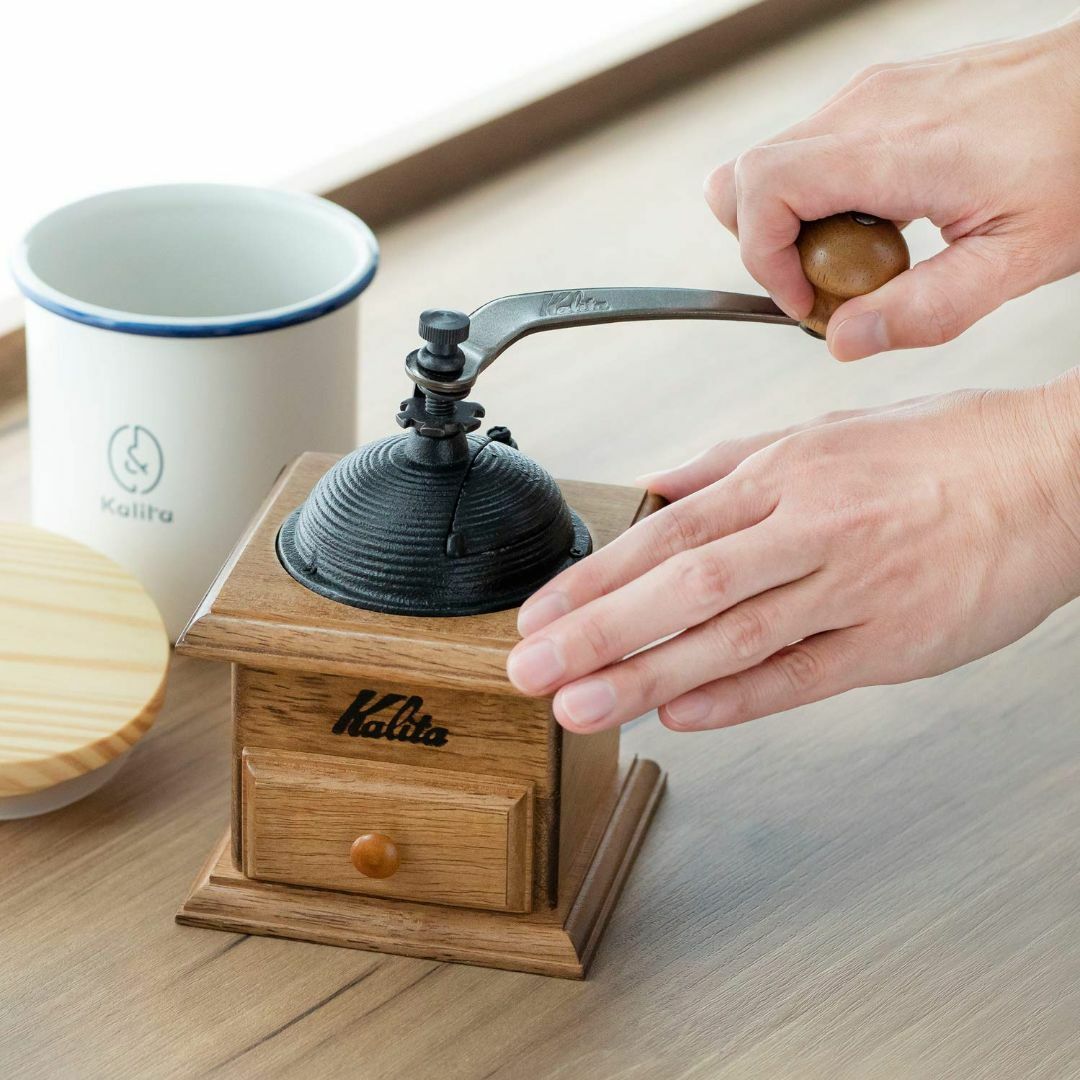 カリタ Kalita コーヒーミル 木製 手挽き 手動 ドームミル #42033