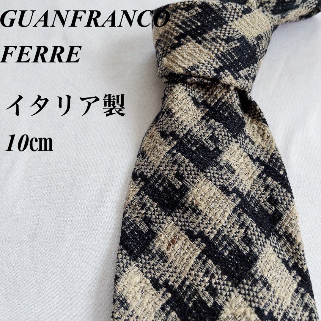 Gianfranco FERRE(ジャンフランコフェレ)の美品★GIANFRANCO FERRE★シルク＆ウール★チェック柄★10 メンズのファッション小物(ネクタイ)の商品写真