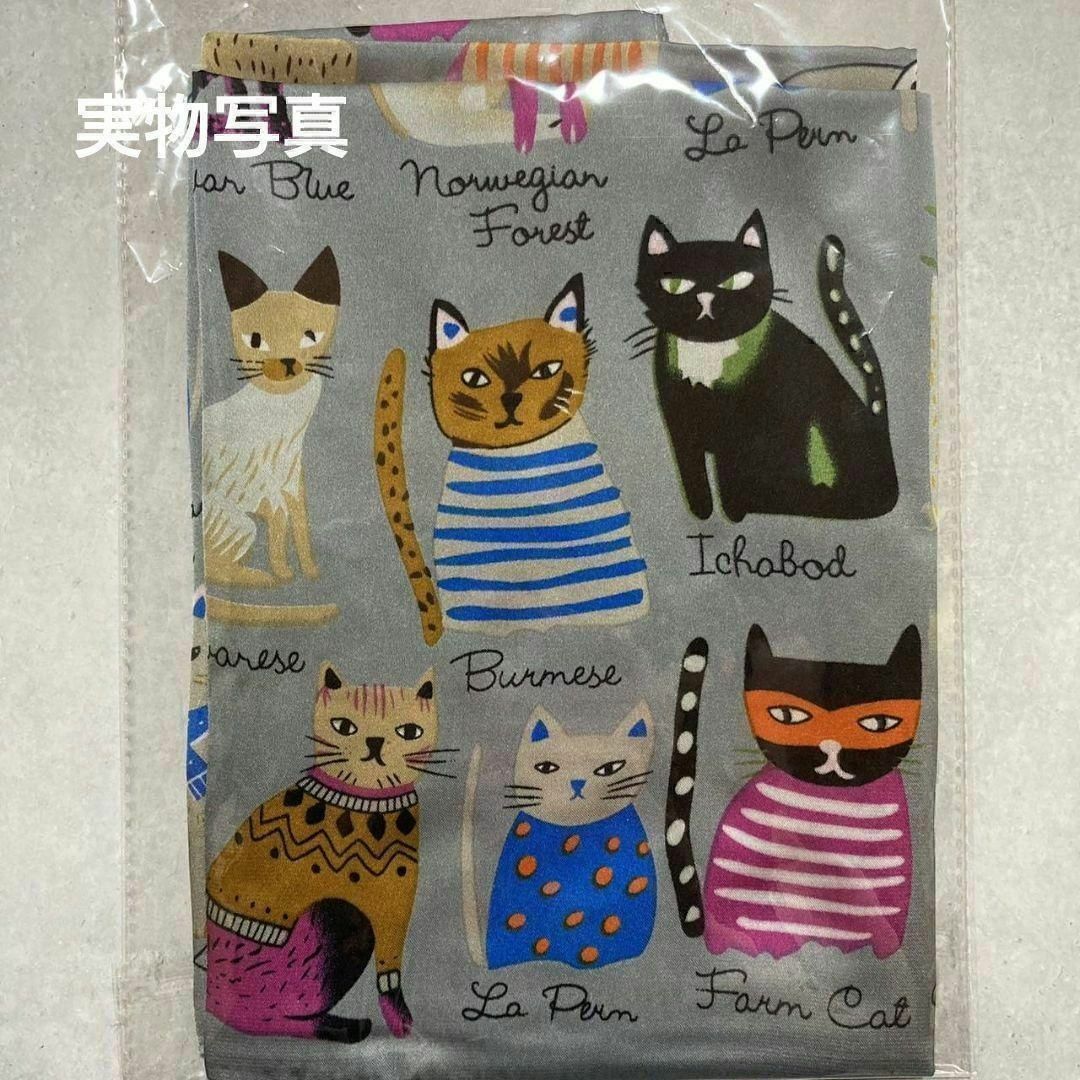 グレー】 ネコ スカーフ 大判 ショール 猫 北欧 シルクタッチ オシャレの通販 by ちゅん☆'s shop｜ラクマ