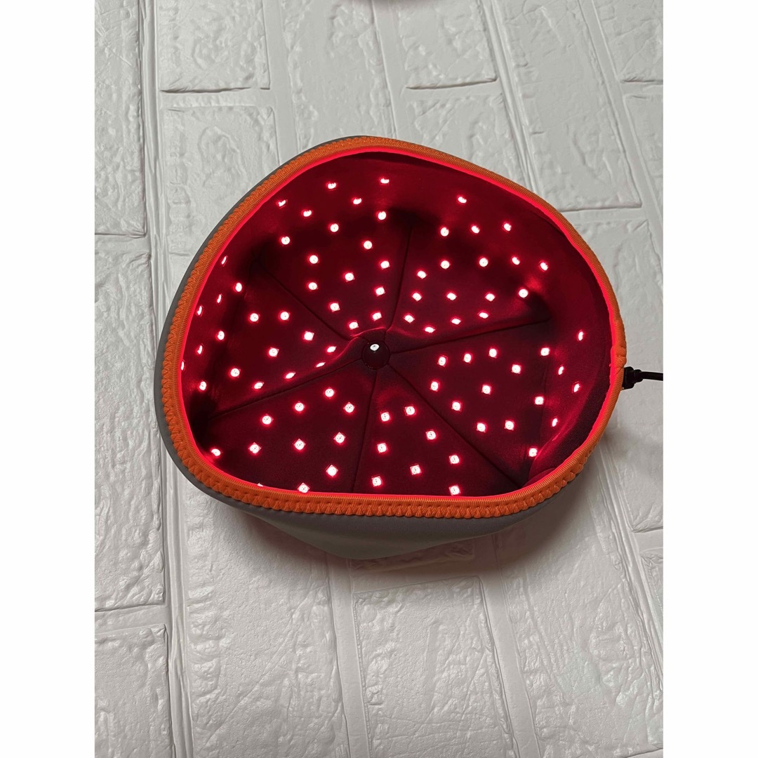 LED 育毛キャップ 帽子タイプ 発毛促進 抜け毛 薄毛 スカルプ グレー