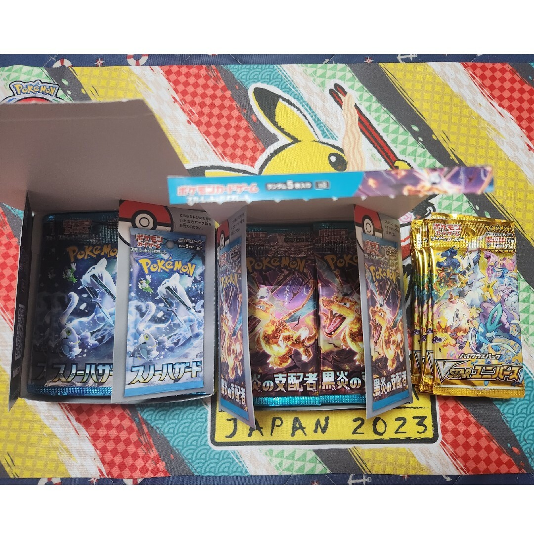 ポケモンカード　スノーハザード，黒炎の支配者,vstarユニバース1box