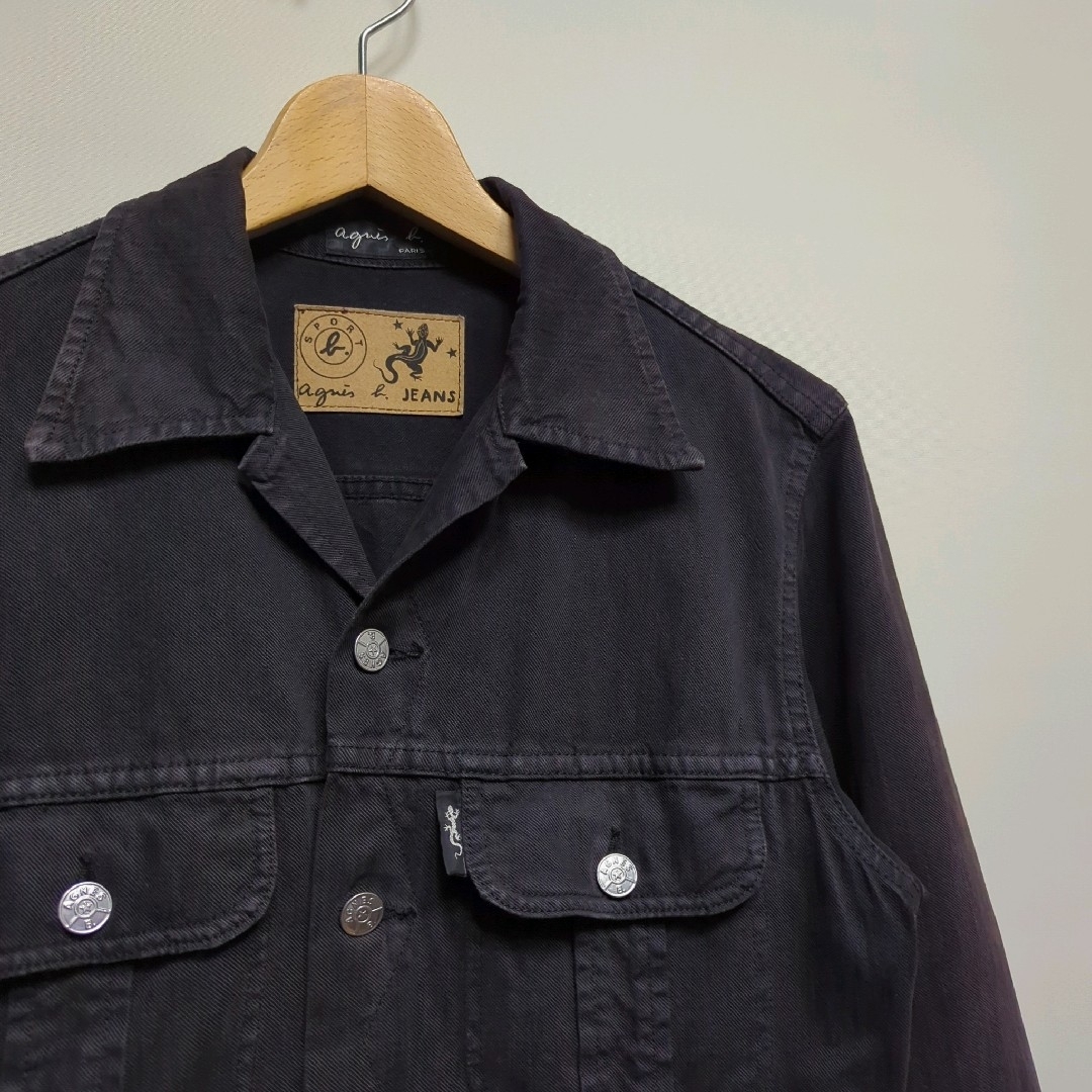 ☆フランス製 agnes b. JEANS ブラック デニムジャケット-