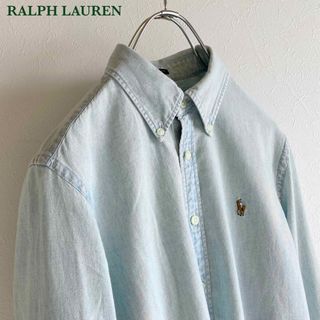 ラルフローレン(Ralph Lauren)のラルフローレン ロゴ刺繍 シャンブレー ダンガリー BD シャツ アイスブルー(シャツ/ブラウス(長袖/七分))