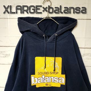 エクストララージ(XLARGE)の《超希少》エクストララージ×バランサ コラボ パーカー ネイビー XL(パーカー)