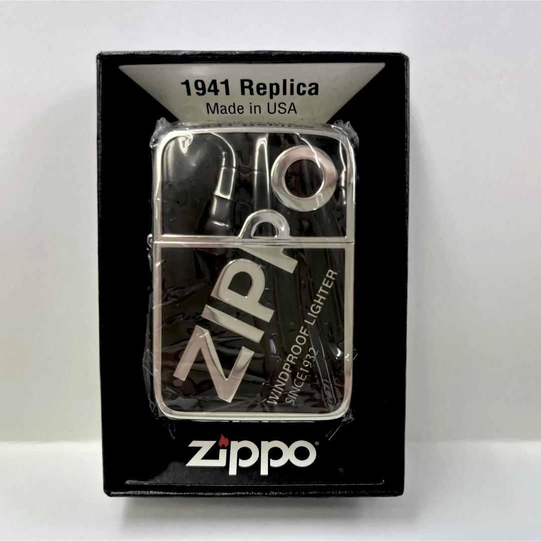 zippo logo silver