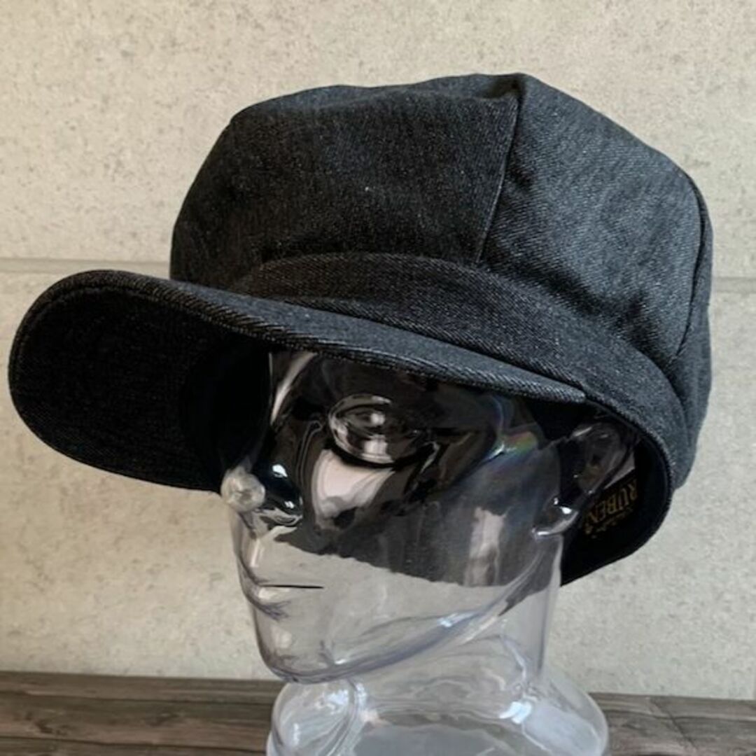 Ruben(ルーベン)の送料込 帽子 ルーベン キャスケット デニム アップル 定番 オールシーズン 黒 メンズの帽子(キャスケット)の商品写真