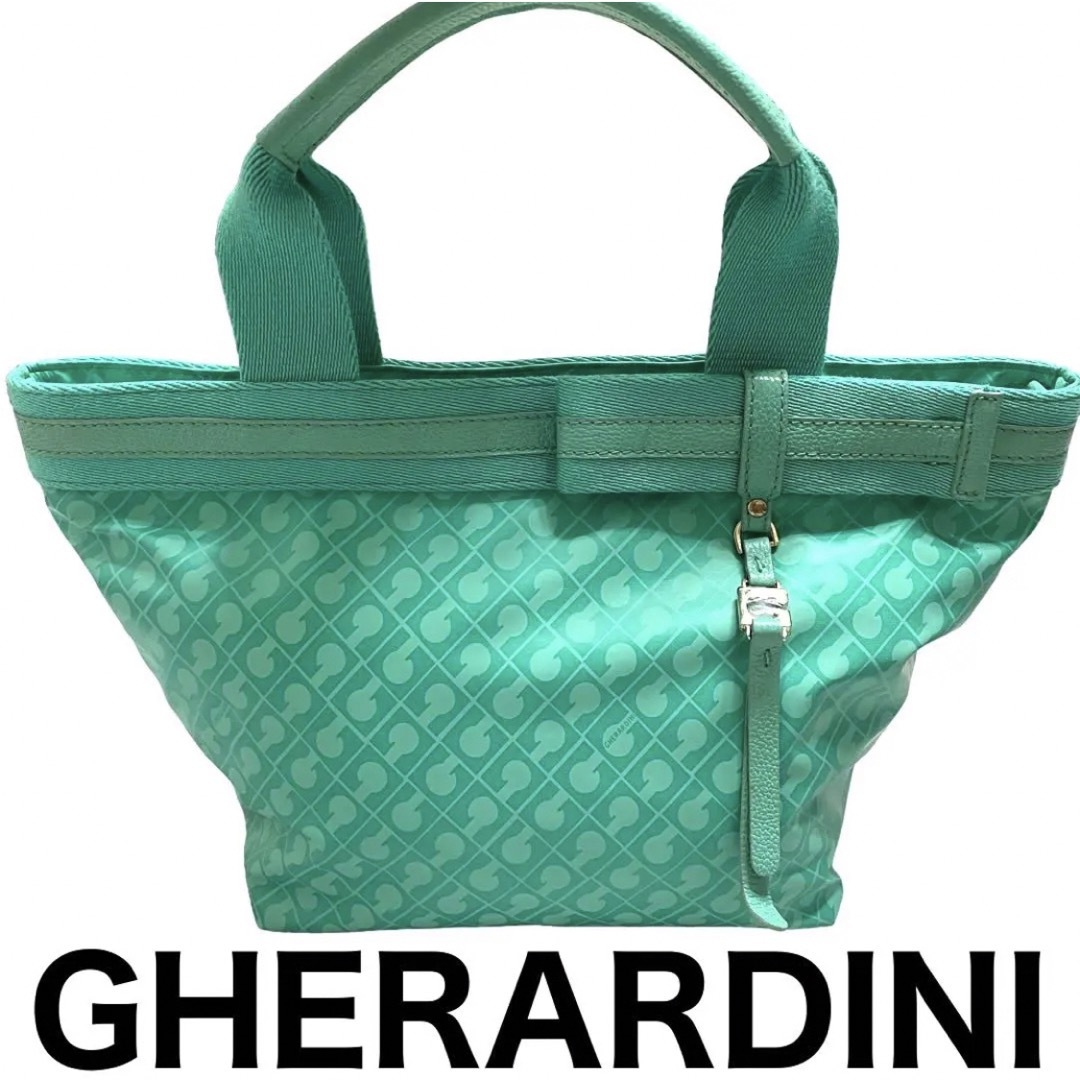 極美品】GHERARDINI ゲラルディーニ ハンドバッグ ソフティ 緑