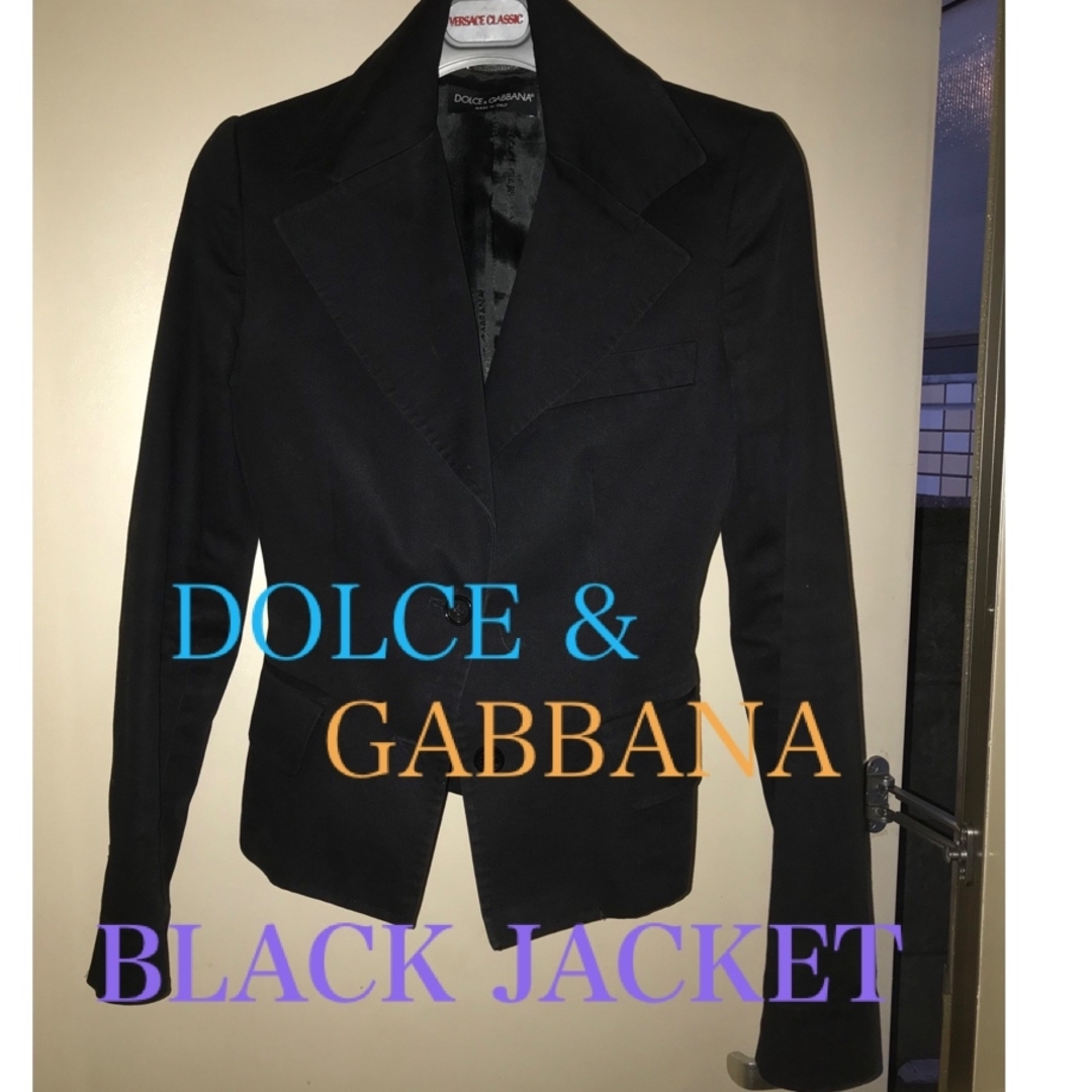 DOLCE & GABBANA  BLACK JACKET size38BLACK
