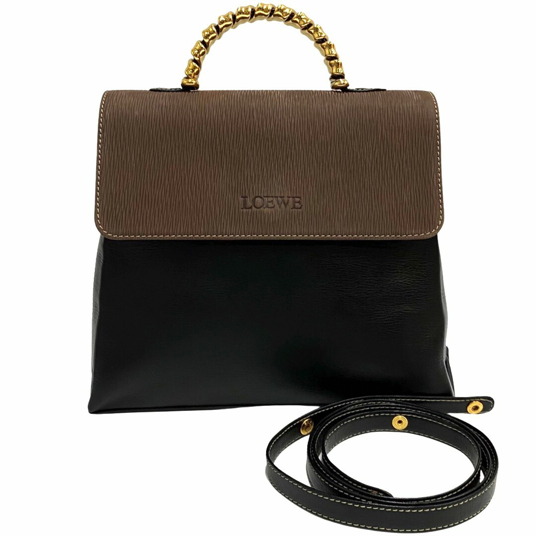 極 美品 ロエベ ベラスケス ツイストハンドル 2way ショルダーバッグ