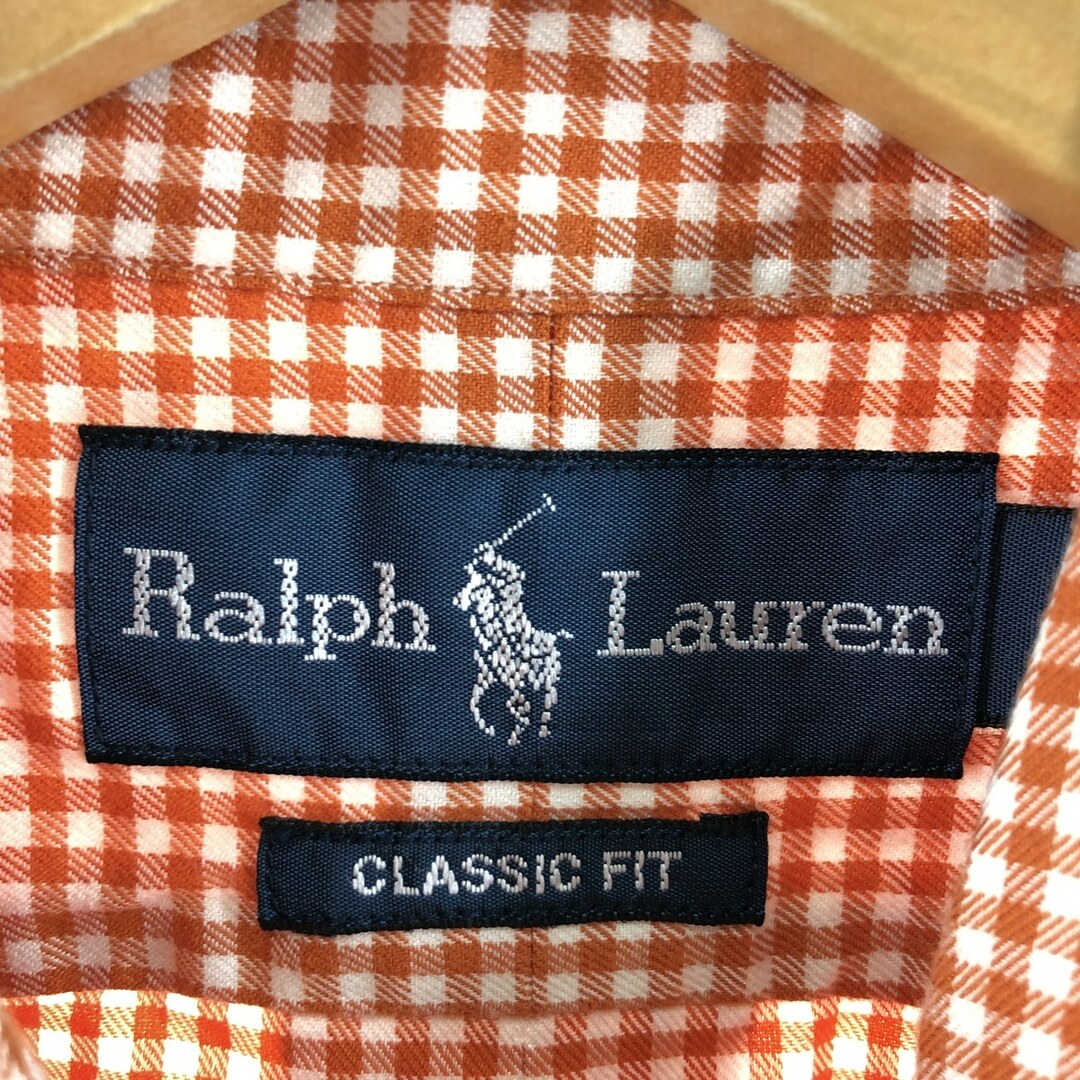 Ralph Lauren(ラルフローレン)の古着 ラルフローレン Ralph Lauren CLASSIC FIT クラシックフィット 長袖 ギンガムチェック ボタンダウンチェックシャツ メンズL /eaa369140 メンズのトップス(シャツ)の商品写真