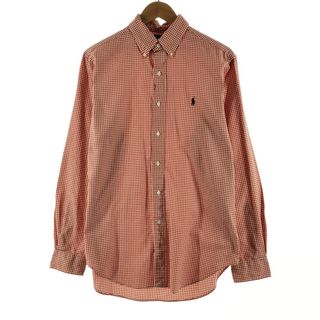 ラルフローレン(Ralph Lauren)の古着 ラルフローレン Ralph Lauren CLASSIC FIT クラシックフィット 長袖 ギンガムチェック ボタンダウンチェックシャツ メンズL /eaa369140(シャツ)