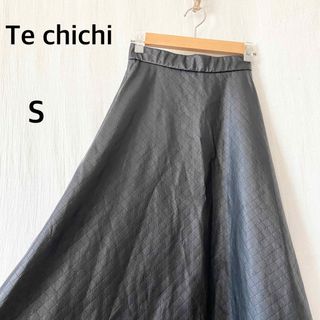 テチチ(Techichi)のTe chichi テチチ　ブラック　合皮　ロングスカート(ロングスカート)