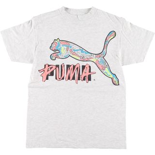 プーマ(PUMA)の古着 90年代 プーマ PUMA ロゴプリントTシャツ USA製 レディースM ヴィンテージ /eaa371227(Tシャツ(半袖/袖なし))