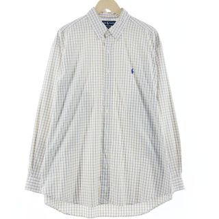 ラルフローレン(Ralph Lauren)の古着 ラルフローレン Ralph Lauren BLAKE 長袖 ボタンダウンチェックシャツ メンズXL /eaa371587(シャツ)