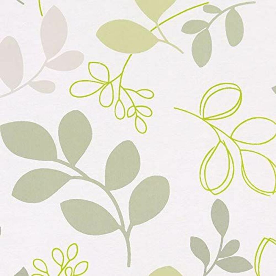 SunnyDayFabric のれん オパール暖簾 リーフ 葉 グリーン 約幅8の通販 ...