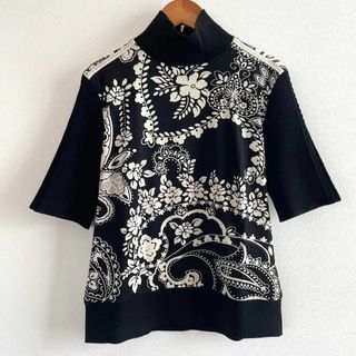 美品　LEONARD レオナール  カシミヤ　シルク　ブラック　セーター