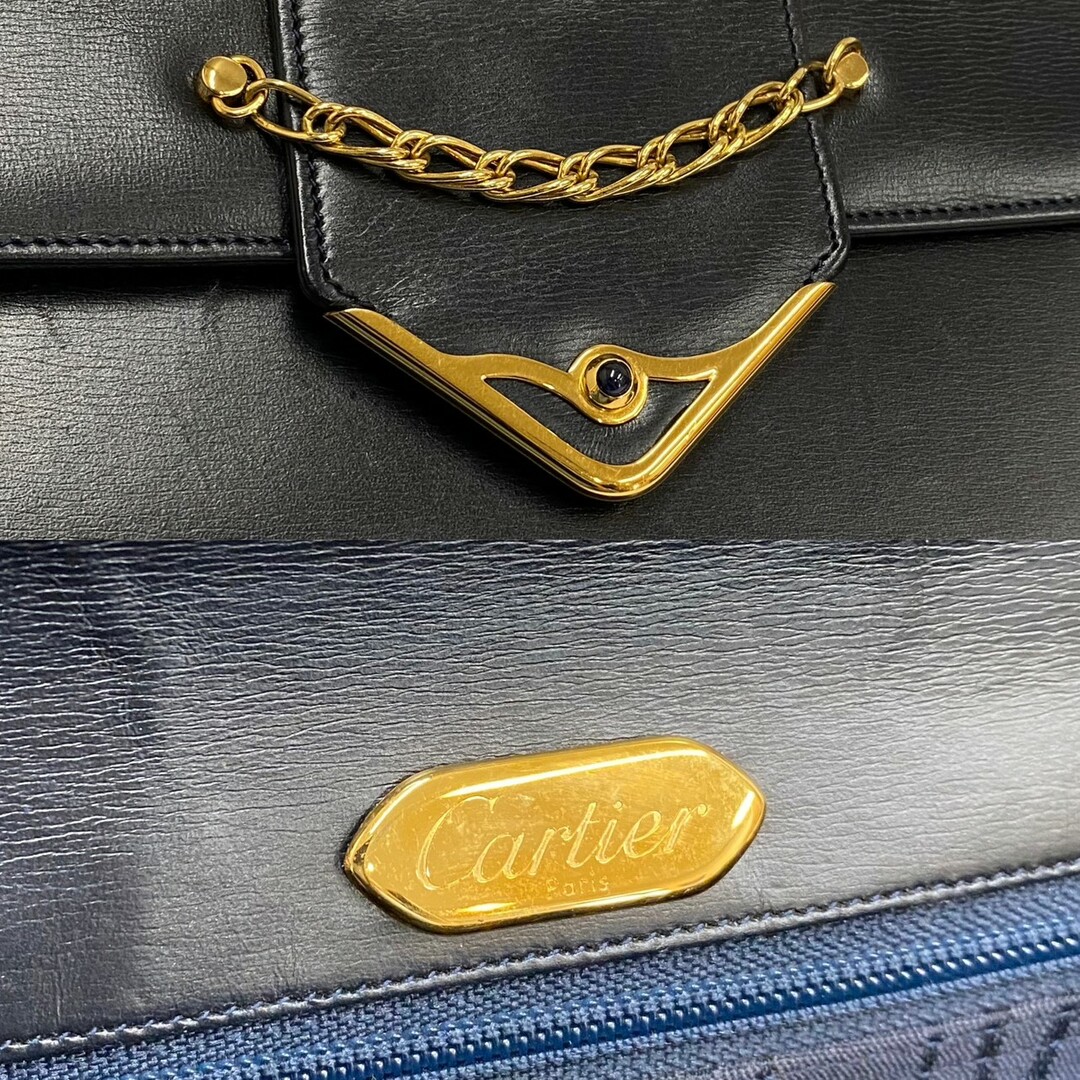 Cartier   極 美品 CARTIER カルティエ サファイア ライン カーフ