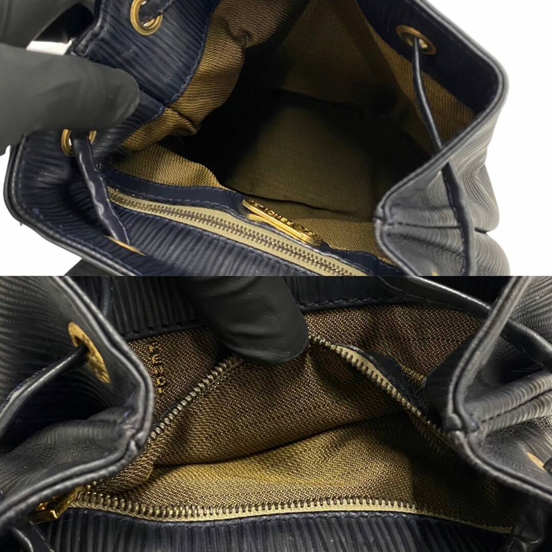 極 美品 フェンディ FF ロゴ エピ レザー ミニ リュックサック デイ