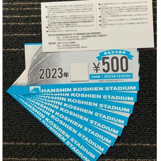 ２０２３年　阪神甲子園球場　商品お引換券 ５００円券４０枚(ショッピング)