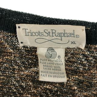 古着 Tricots St.Raphael 総柄 ウールニットセーター メンズL ...