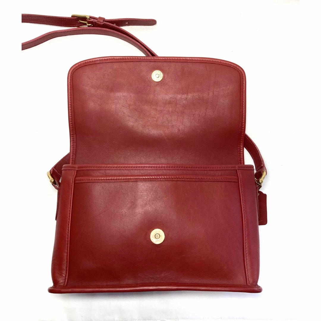 【美品】COACH オールドコーチ ショルダーバッグ レッド 9975