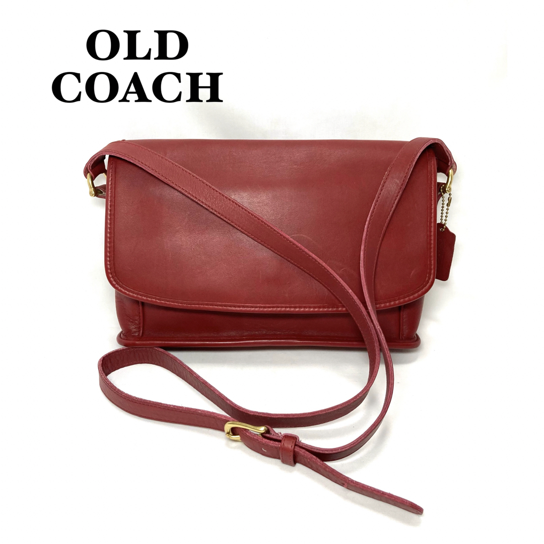 【美品】COACH オールドコーチ　ショルダーバッグ　レッド　9975