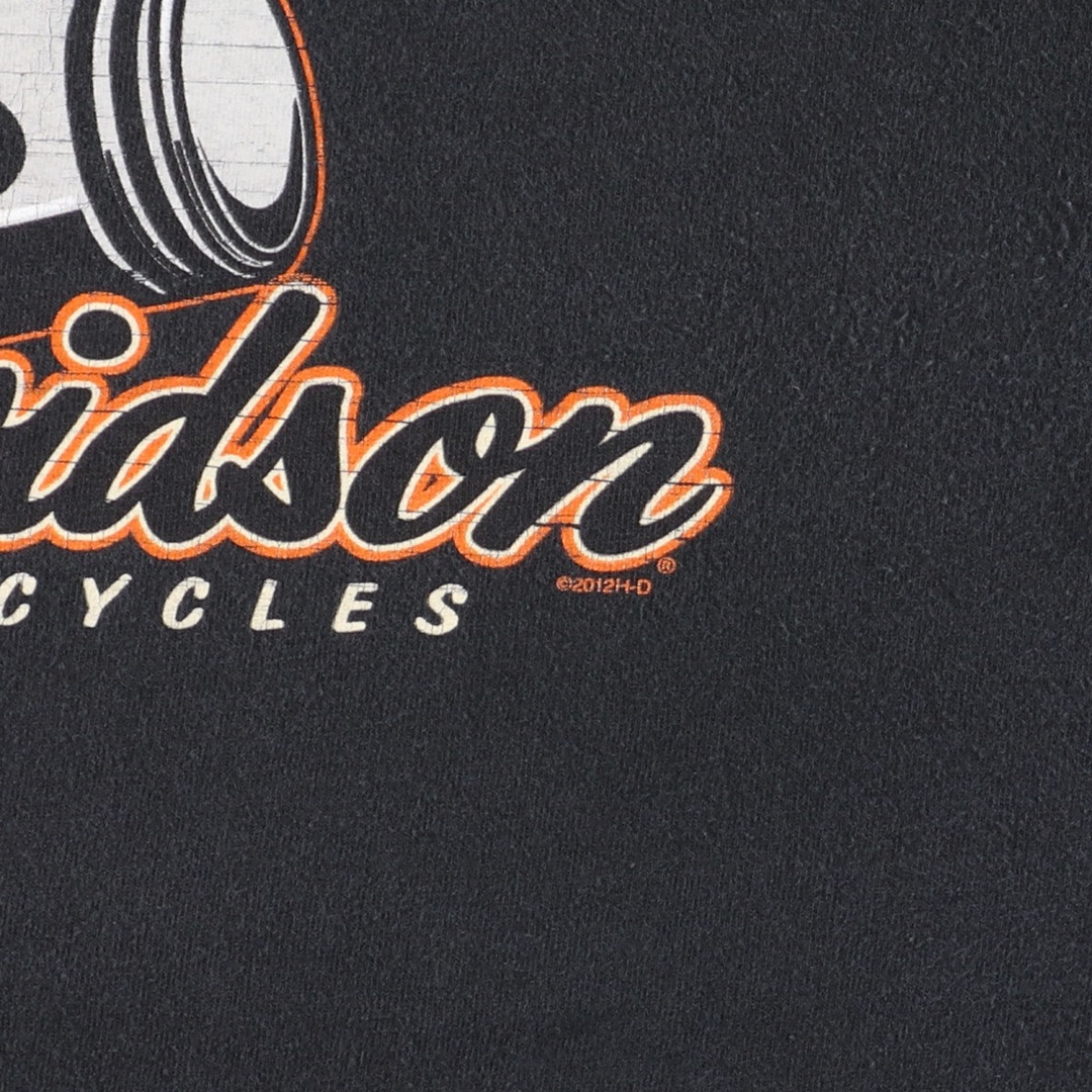 Harley Davidson(ハーレーダビッドソン)の古着 ハーレーダビッドソン Harley-Davidson 両面プリント モーターサイクル バイクTシャツ メンズXL /eaa369208 メンズのトップス(Tシャツ/カットソー(半袖/袖なし))の商品写真