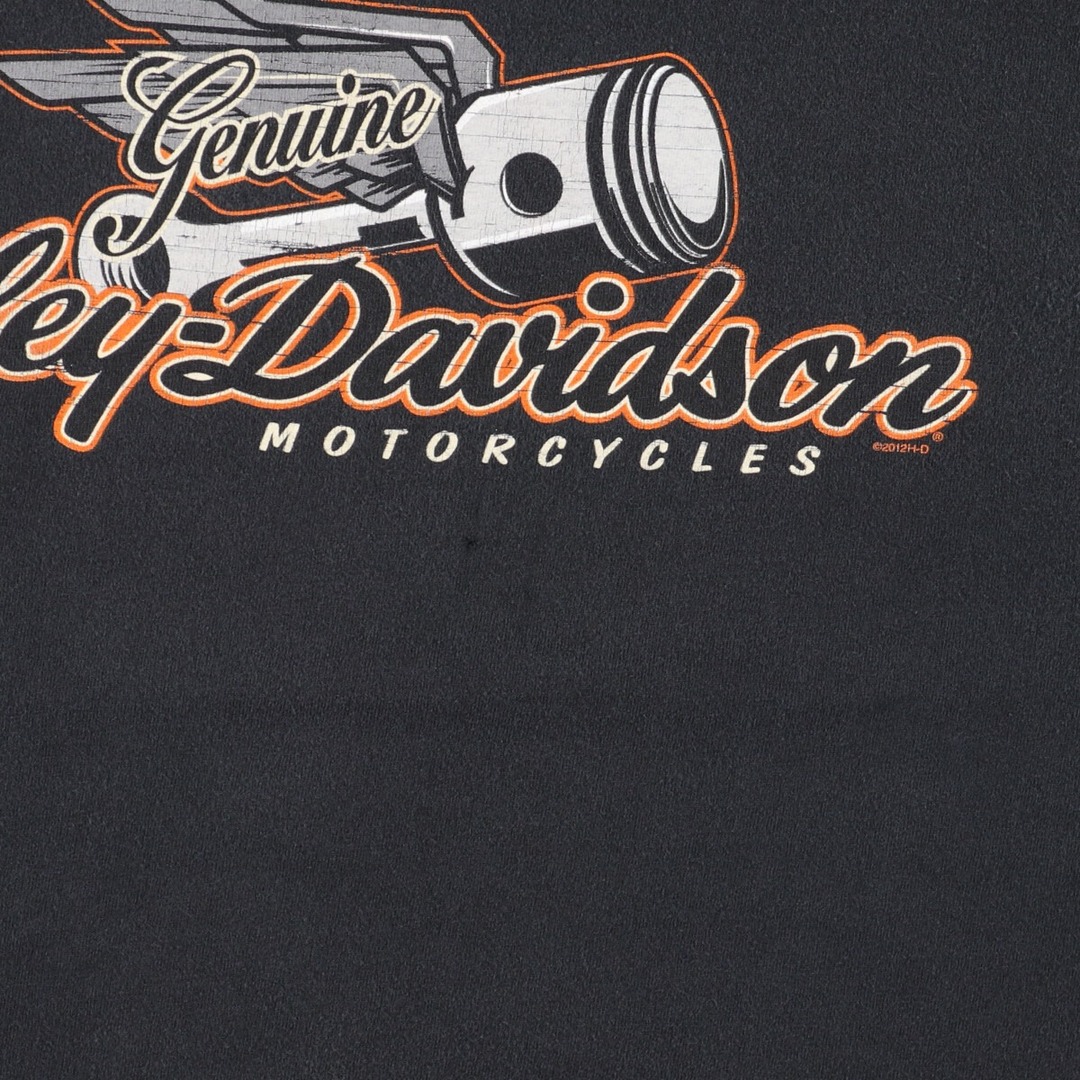 Harley Davidson(ハーレーダビッドソン)の古着 ハーレーダビッドソン Harley-Davidson 両面プリント モーターサイクル バイクTシャツ メンズXL /eaa369208 メンズのトップス(Tシャツ/カットソー(半袖/袖なし))の商品写真