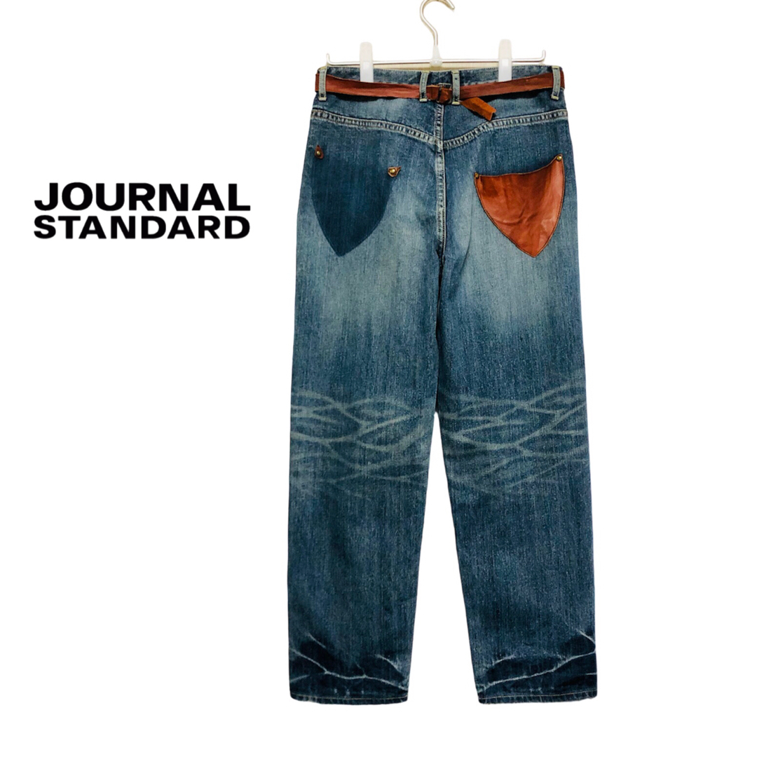 JOUNAL STANDARD レザーデニムパンツ