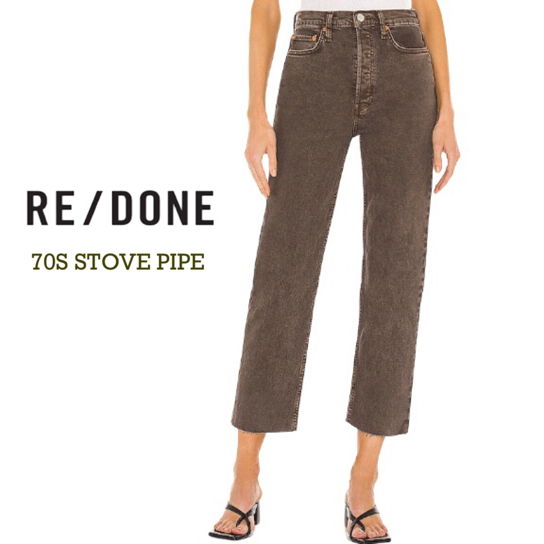 RE / DONE  70s STOVE PIPE カットオフカラーデニムパンツ