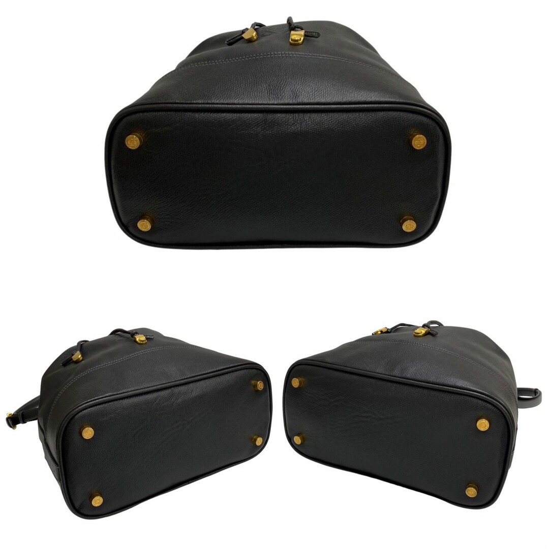 極美品 LOEWE ロエベ アナグラム ロゴ 金具 レザー 本革 巾着