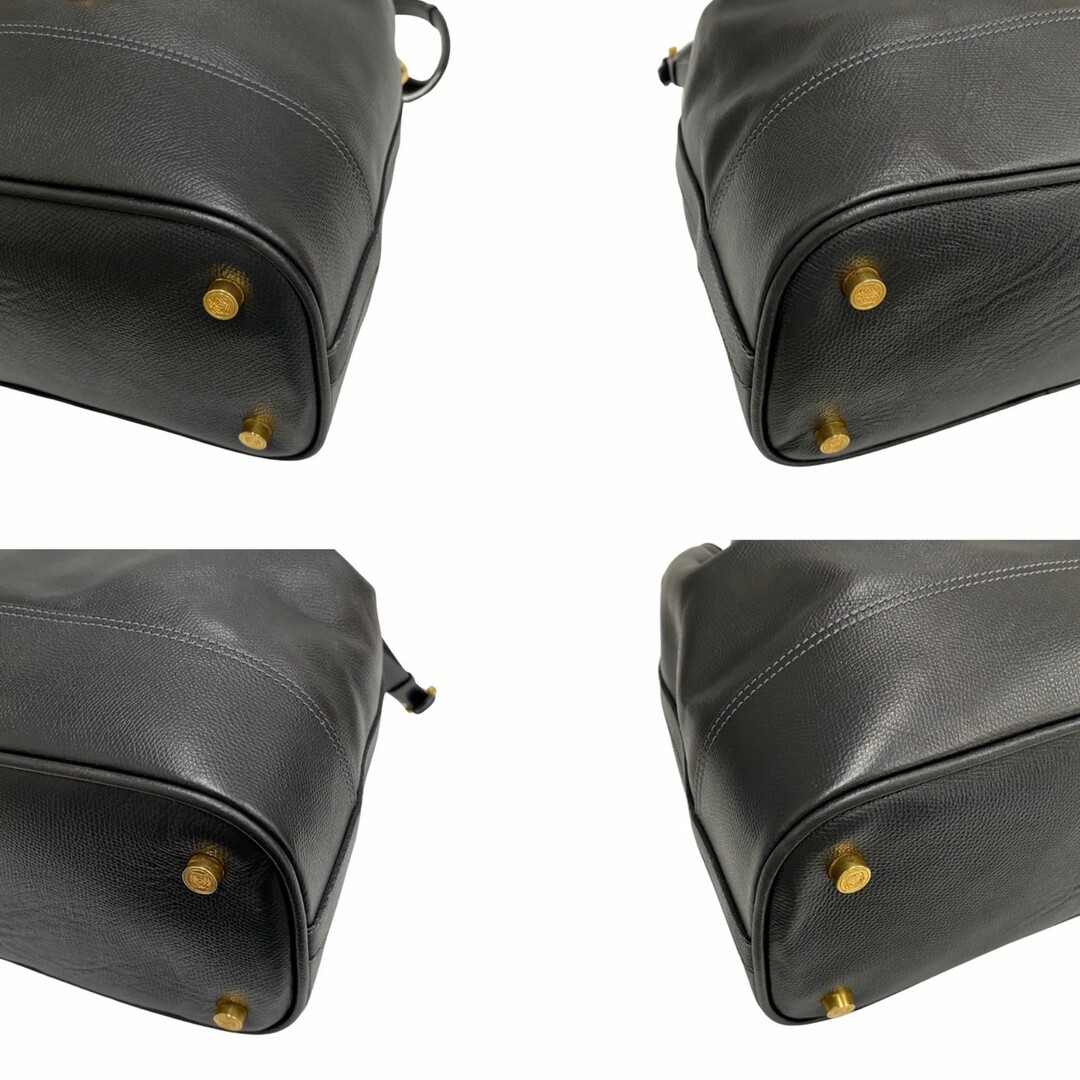 極美品 LOEWE ロエベ アナグラム ロゴ 金具 レザー 本革 巾着