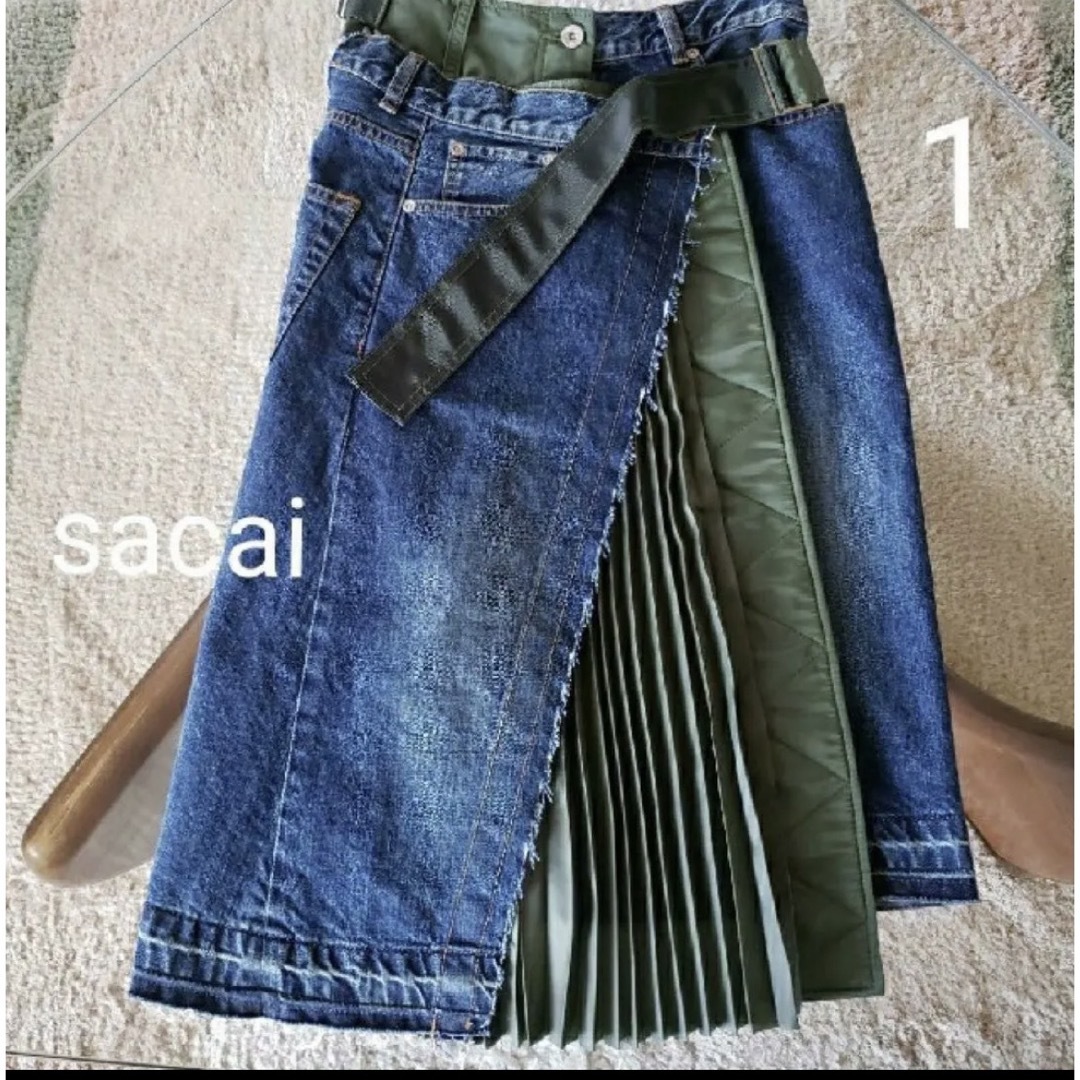 sacai ドッキングデニムスカート 美品 サカイ-