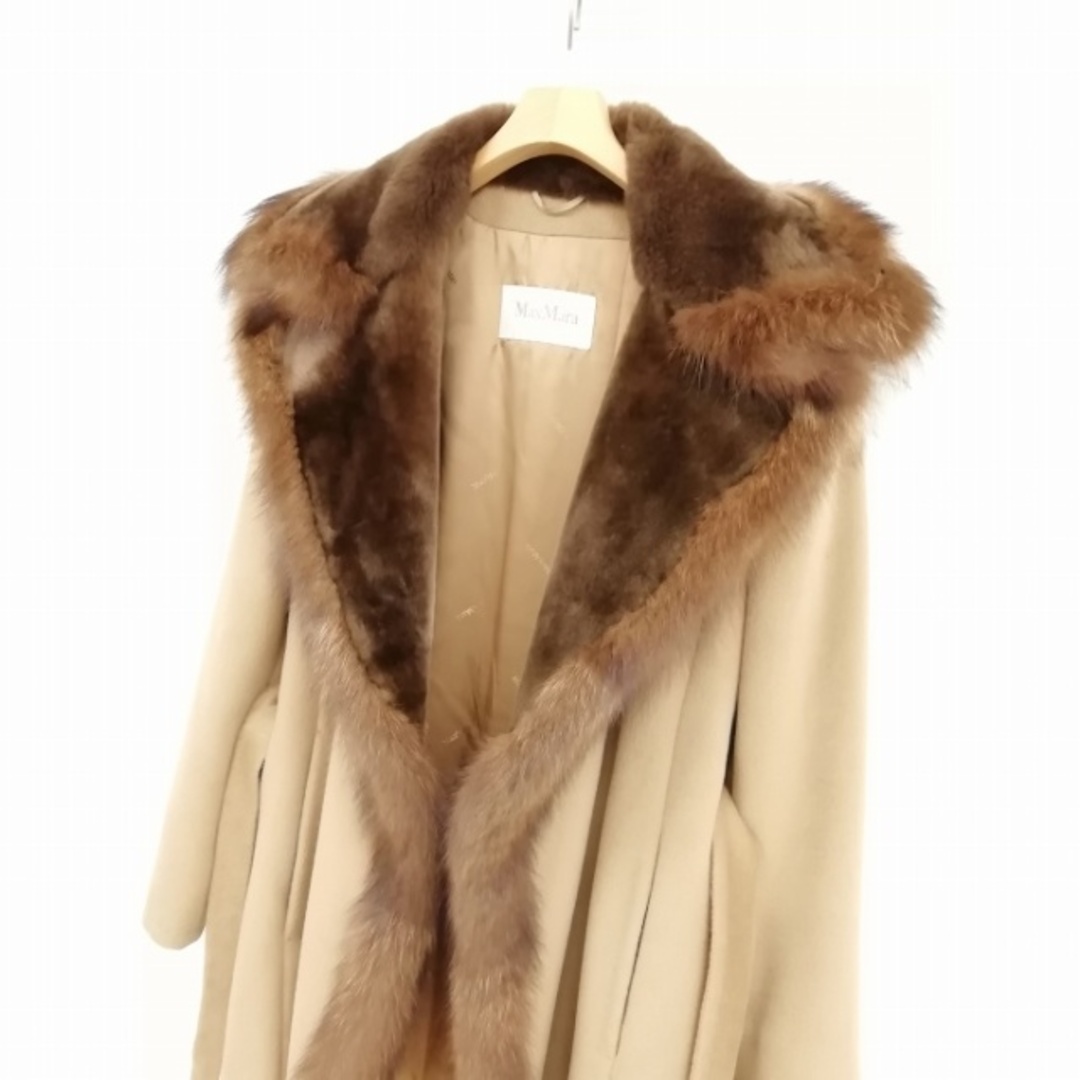 Max Mara - 白タグ ミンク シェアード コンビ ファー ベルテッド