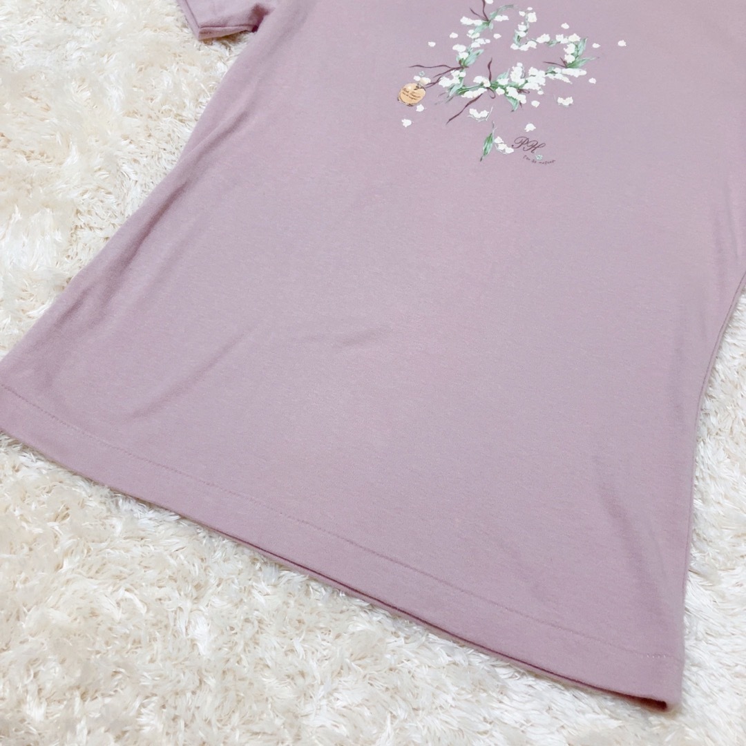 PINK HOUSE(ピンクハウス)のピンクハウス PINK  HOUSE ピンク色 花柄 半袖Tシャツ　Mサイズ レディースのトップス(Tシャツ(半袖/袖なし))の商品写真