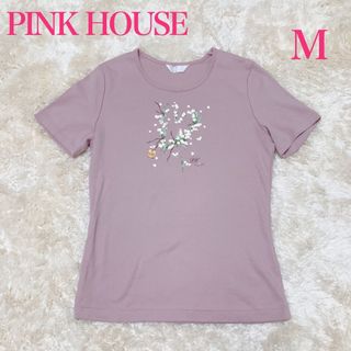 ピンクハウス(PINK HOUSE)のピンクハウス PINK  HOUSE ピンク色 花柄 半袖Tシャツ　Mサイズ(Tシャツ(半袖/袖なし))