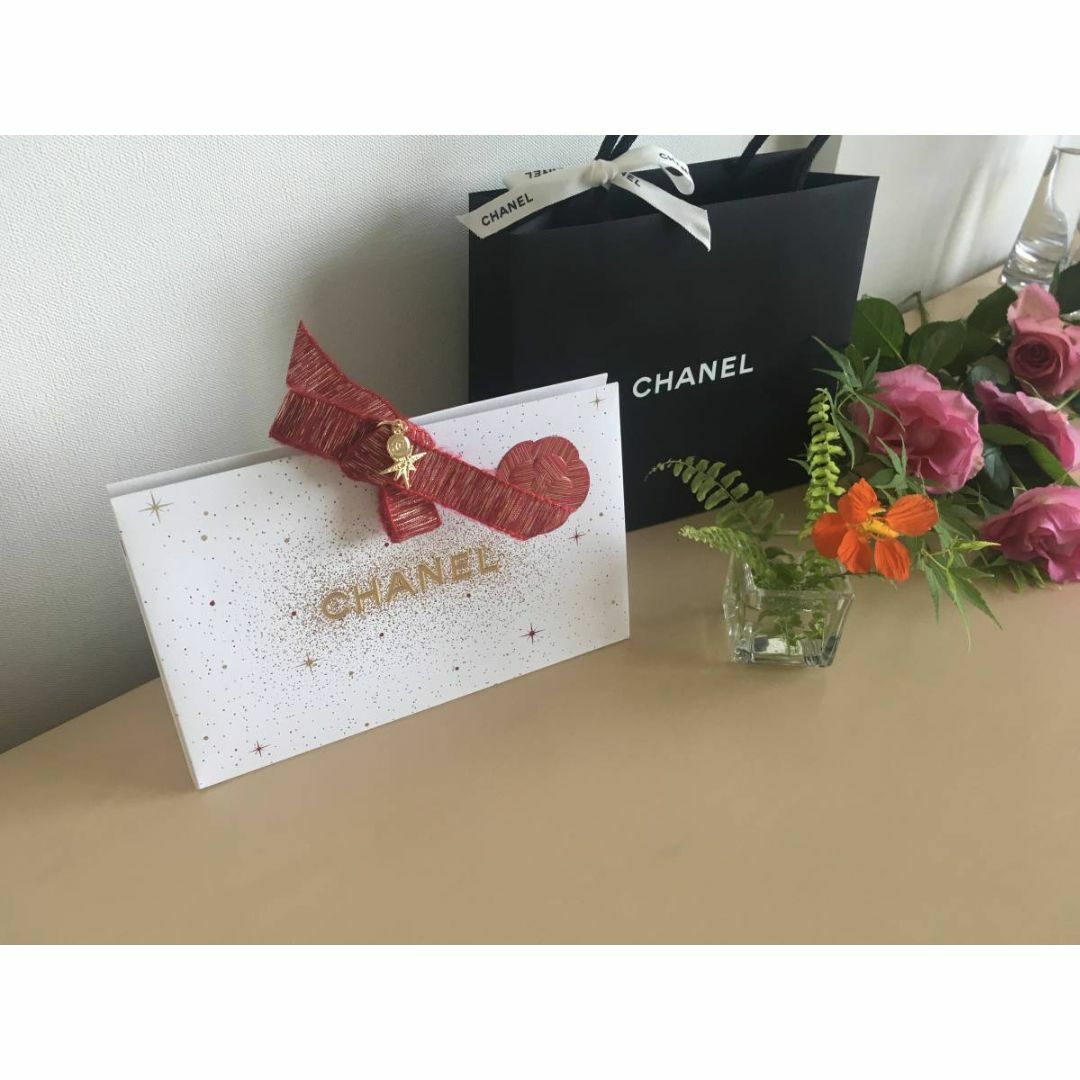 ★CHANEL★コスメパッケージショッパー箱★ギフトラッピング・リング付き★送込