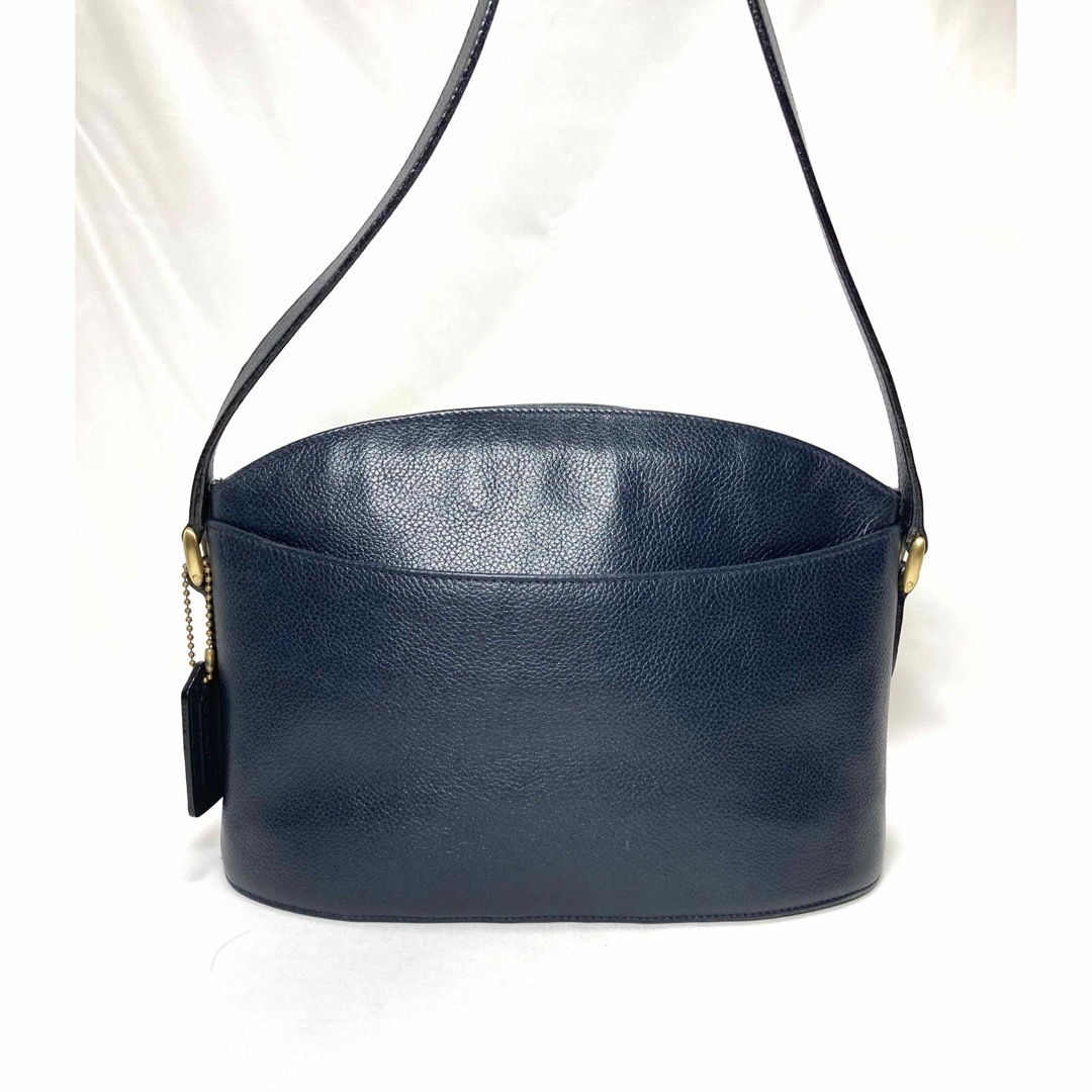美品】COACH オールドコーチ ショルダーバッグ イタリア製ネイビー 379