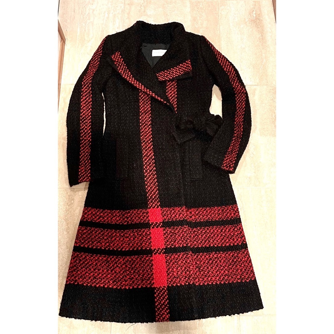 VALENTINO ROMA バレンティノ ロング コート ツイード 40-