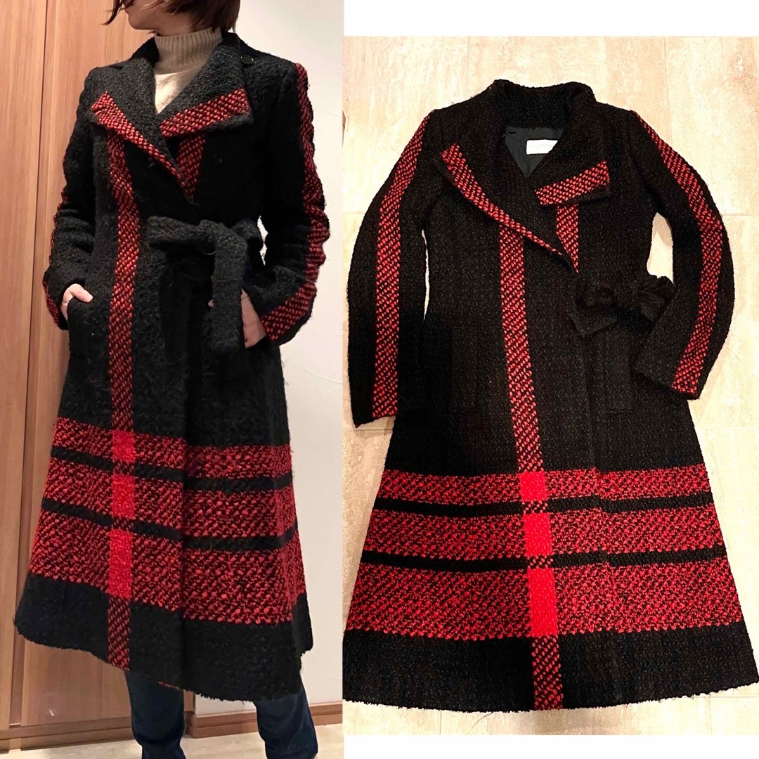 美品VALENTINO ROMAツイードロングコート 40valentinoroma