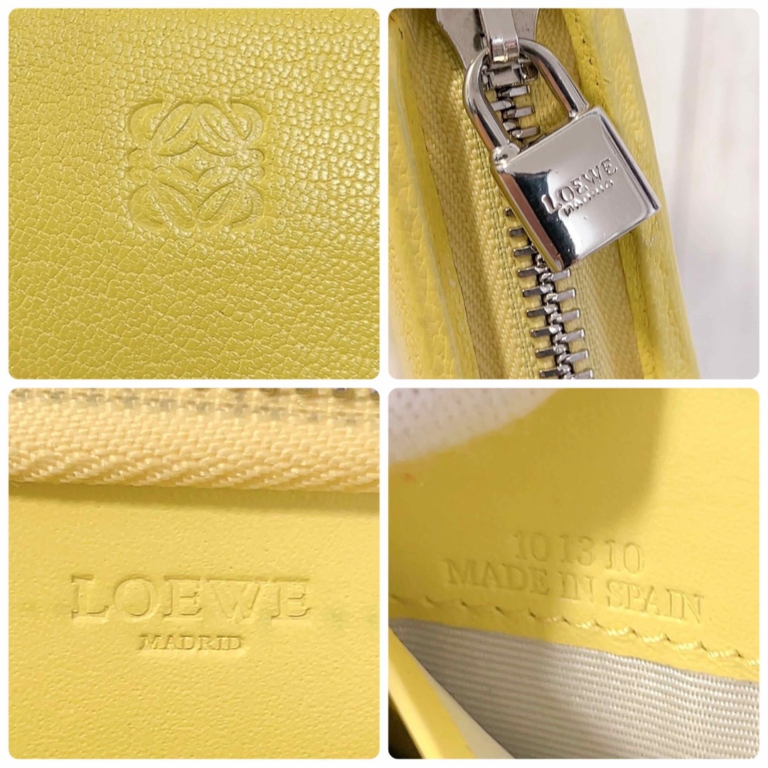 LOEWE(ロエベ)のロエベ　長財布　アナグラム　ラウンドファスナー　ジップ　レモンイエロー　付属品 レディースのファッション小物(財布)の商品写真