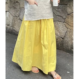 完売品　シーナリー 【SHENERY】タックギャザーカラーロングスカート(ロングスカート)