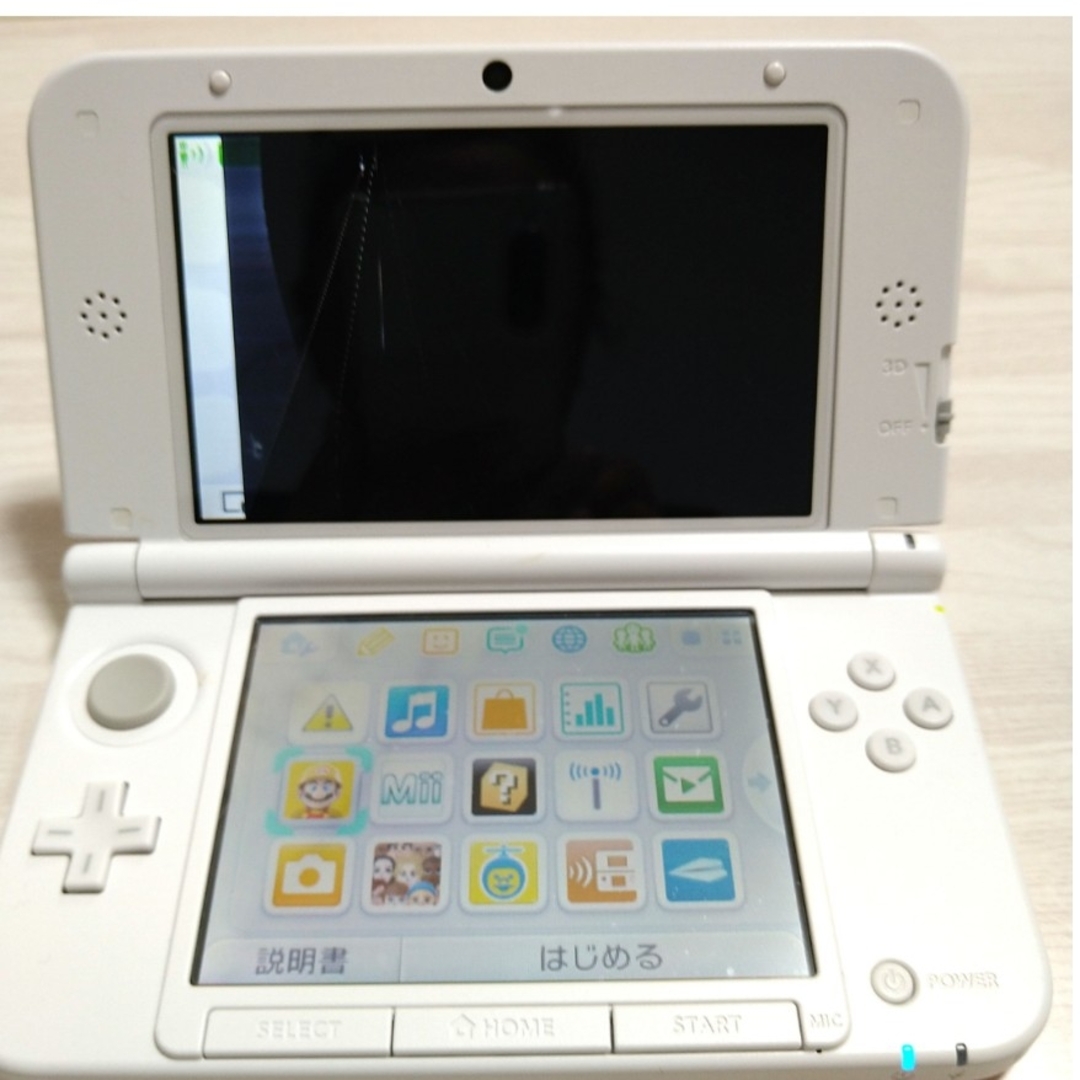 ニンテンドー3DS(ニンテンドー3DS)のNintendo 3DS  LL 本体ピンク/ホワイト　ジャンク エンタメ/ホビーのゲームソフト/ゲーム機本体(携帯用ゲーム機本体)の商品写真