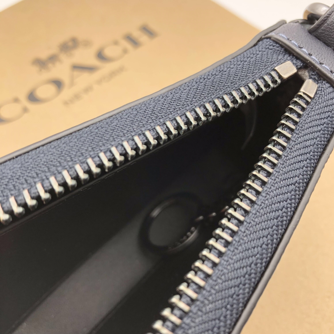COACH - 【COACH☆新品】デニム! Lジップ キー ケース シグネチャー