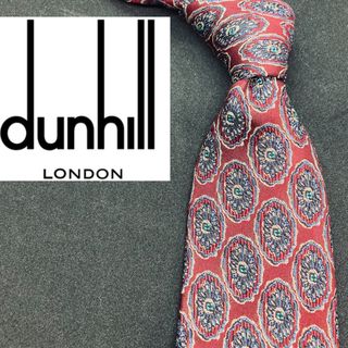 ダンヒル(Dunhill)の【美品】dunhill/ダンヒル　ネクタイ　ワインレッド　総柄(ネクタイ)