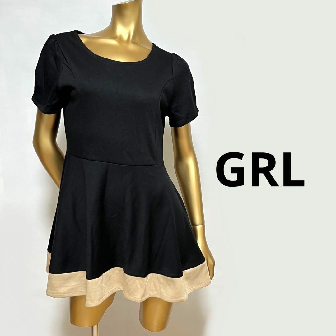 GRL(グレイル)の【3105】GRL 半袖 バイカラー ミニワンピース レディースのワンピース(ミニワンピース)の商品写真