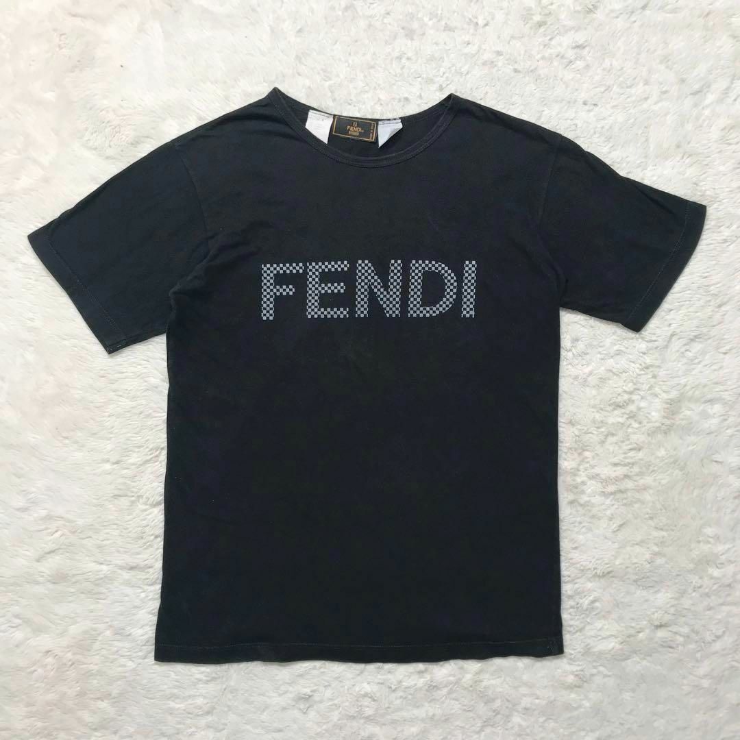 FENDI フェンディ　ブラックコットン Tシャツ