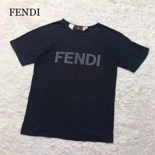 美品　フェンディ　FENDIロゴ　黒　半袖　Tシャツ　カットソー　42